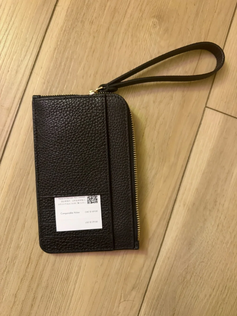 Kate Spade New York Black Saffiano Leather Satchel Crossbody Purse + Matching Wr